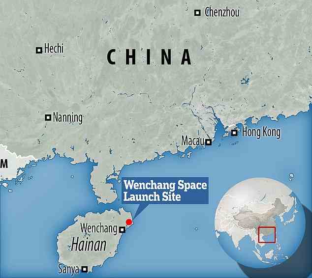 Das Wenchang Space Launch Center ist ein Raketenstartplatz auf der Insel Hainan, China