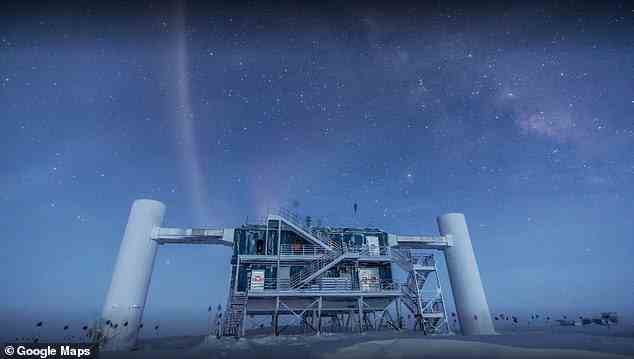 Die Studie stellte fest, dass Geisterpartikel aus Blazar stammen, indem Daten der Partikel vom IceCube Neutrino Observatory in der Antarktis gesammelt wurden (Bild).