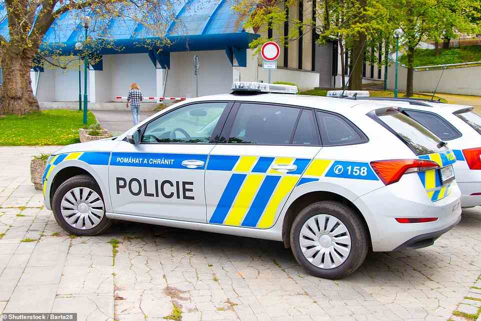 Czech police said the cost to modify the Ferrari was less than the purchase price of a new Skoda Scala (pictured), which it currently uses in its fleet. The Skoda has a top speed of around 120mph - that's some 82mph slower than the 458 Italia