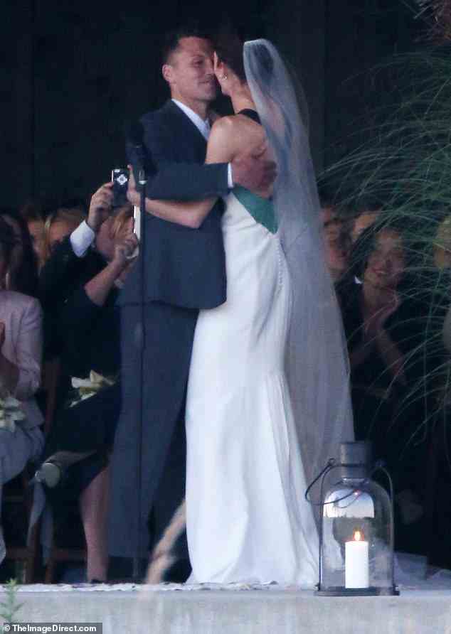 The couple tied the knot at the Parrish Art Museum in New York in October 2015. They are seen at the wedding