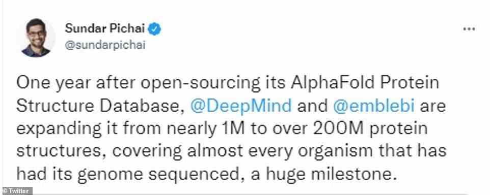 Alphabet CEO Sundar Pichai heralded the announcement of the database's expanded capabilities in a statement posted to Twitter (seen above)
