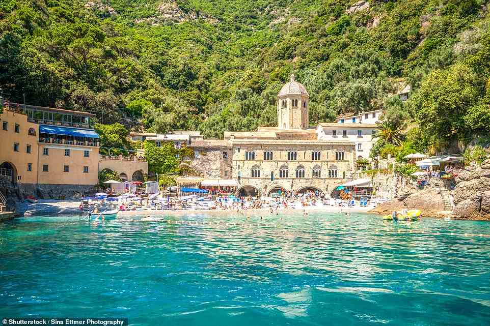 7. SAN FRUTTUOSO, LIGURIA, ITALY: Big 7 Travel calls this stunning shoreline, which features a Benedictine monastery, an ¿intimate pale pebbled beach, squeezed between turquoise waters and lush mountains¿. It says: ¿Like most of the best things in life, you¿ll need to put a bit of legwork in to enjoy it though. It¿s a two-hour hike [from the village of San Rocco] or a thrilling boat ride from ritzy Portofino¿