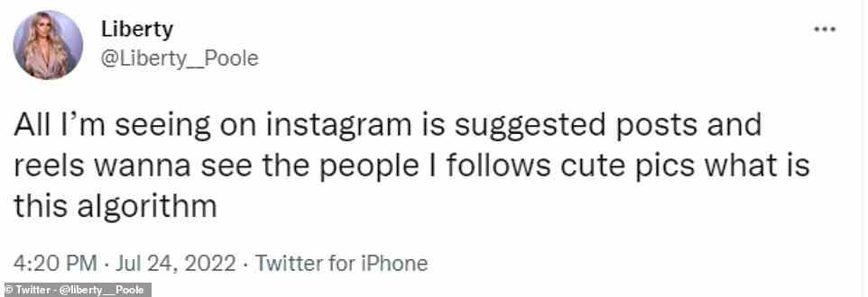 The findings will come as no surprise to Instagram users, many of whom have taken to Twitter in recent weeks to complain that their feeds are full of suggested and sponsored posts