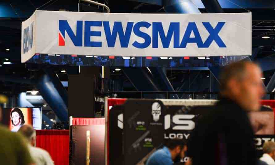 Der Newsmax-Stand auf der NRA-Konferenz in Houston im Mai.