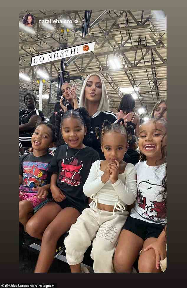 Geh nach Norden!  Kim Kardashian sah jeden Zentimeter wie eine vernarrte Mutter aus, als sie ihre neunjährige Tochter North West bei ihrem letzten Basketballspiel am Samstagabend anfeuerte