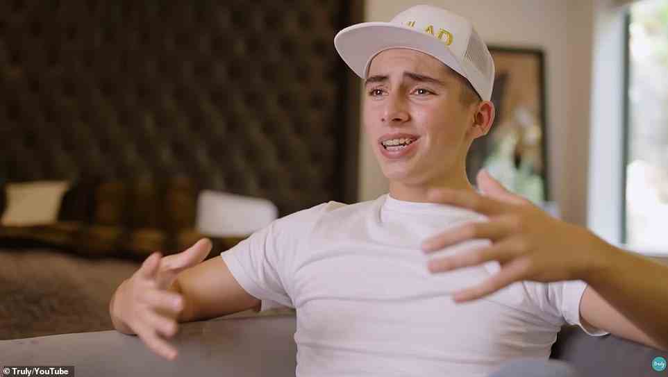 YouTuber Donald 'Donlad' Dougher, 15, was one of three rich teens who opened up about their lavish lifestyles on Truly's Bling Life. Each of them is estimated to be worth $1 million or more