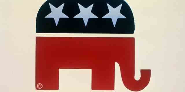 Grafik des republikanischen Elefanten, das Symbol der Republikanischen Partei.