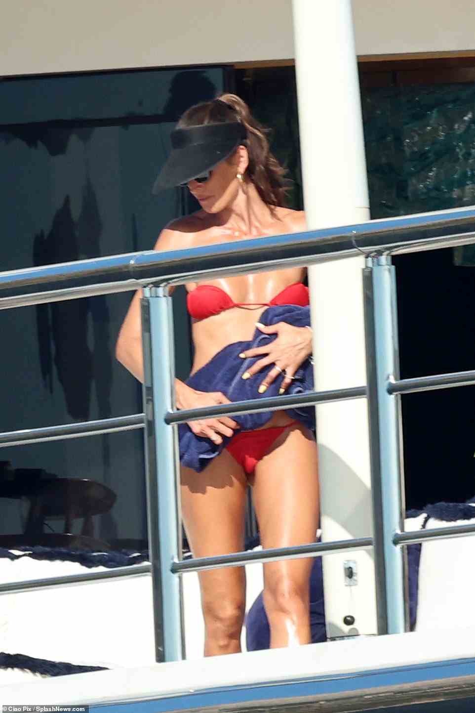 Stunning: Supermodel Izabel Goulart was also a guest on the giant yacht