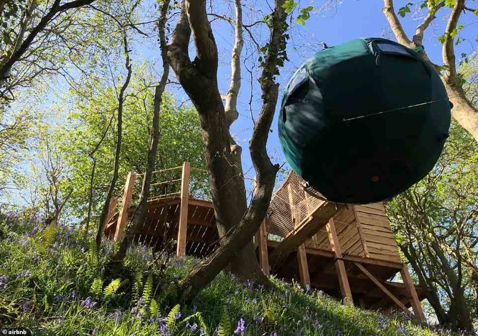 Während Somerset es nicht zu den 10 Gebieten mit skurrilen Immobilien schafft, rühmt sich der Ort mit dem ungewöhnlichen Baumhaus „Tree Tent“.