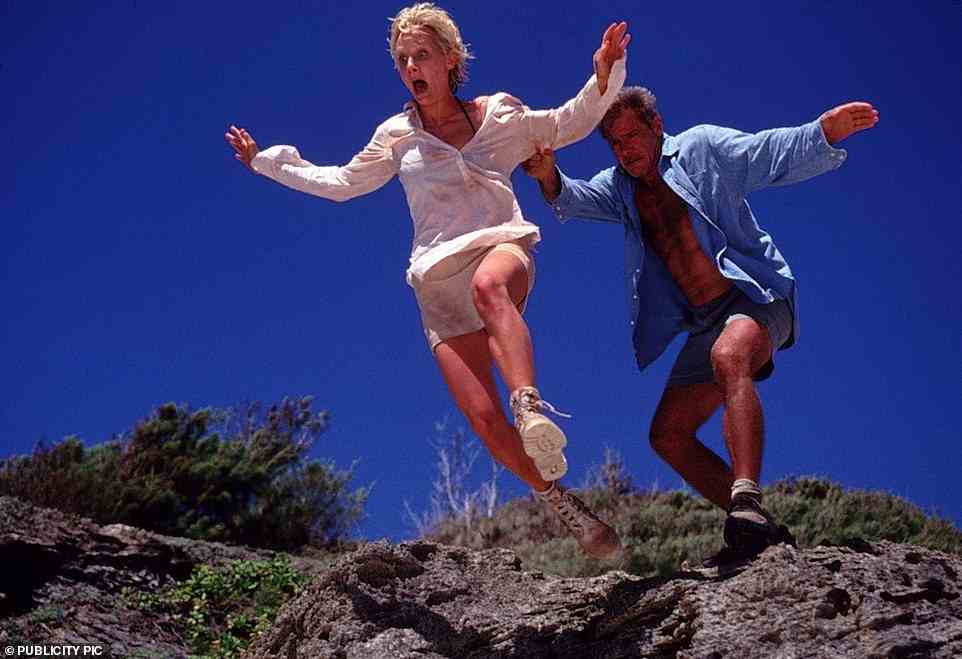 Heche is pictured with Harrison Ford in 1998 movie Six Days Seven Nights, her biggest role to date