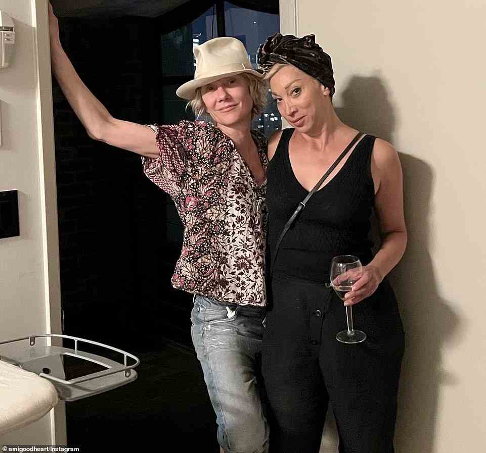 Ami Goodheart with Anne Heche in a May 8, 2022 photo from her Instagram page. Caption reads: #11oclocklive @anneheche every day see you here