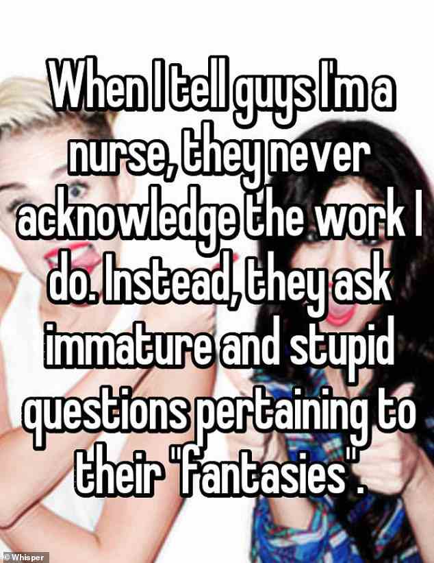 Krankenschwester spielen: Eine US-Krankenschwester sagt, dass sie denkt, dass Männer, mit denen sie ausgeht, „unreif und dumm“ sind, weil sie ihren Job mit ihren „Fantasien“ über die Krankenpflege in Verbindung bringen
