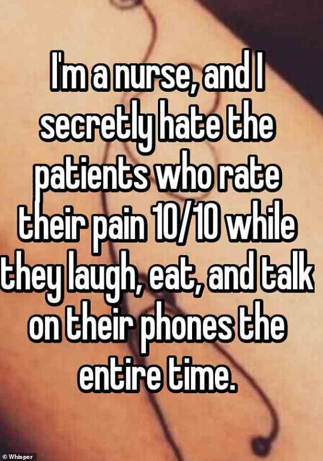10/10 für Lügen: Eine britische Krankenschwester sagt, dass sie Patienten „hasst“, die essen, lachen und telefonieren, aber behaupten, eine maximale Schmerzbewertung zu haben