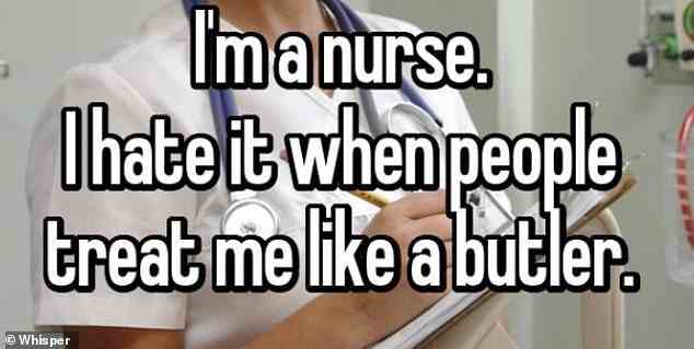 Eine Krankenschwester aus den USA sagt, sie fühle sich eher wie ein „Butler“, was ein gemeinsames Thema unter den geheimen Geständnissen vieler Krankenschwestern zu sein scheint