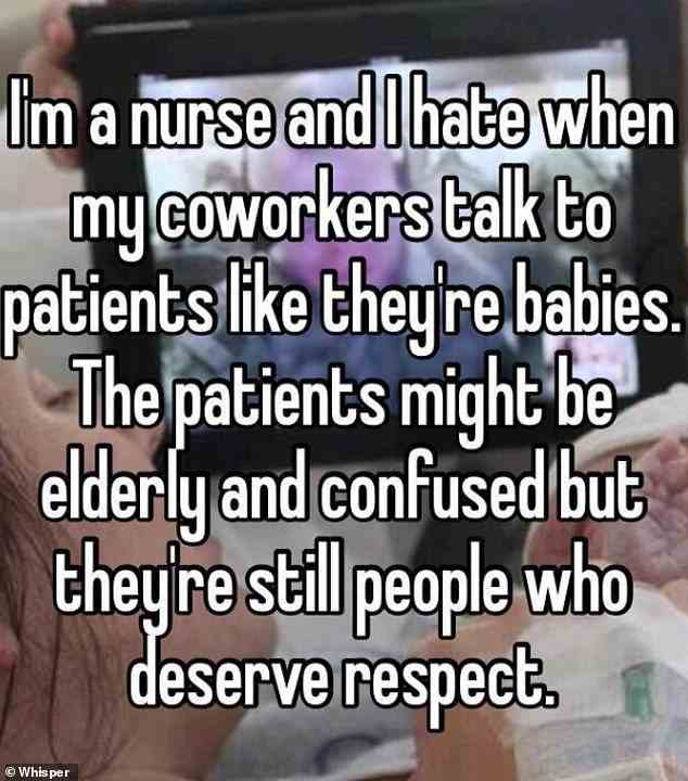 Babysprache: Eine britische Krankenschwester sagt, dass Patienten nicht mit einer Babystimme angesprochen werden sollten und dass Patienten „immer noch Menschen sind, die es verdienen, mit Respekt behandelt zu werden“.