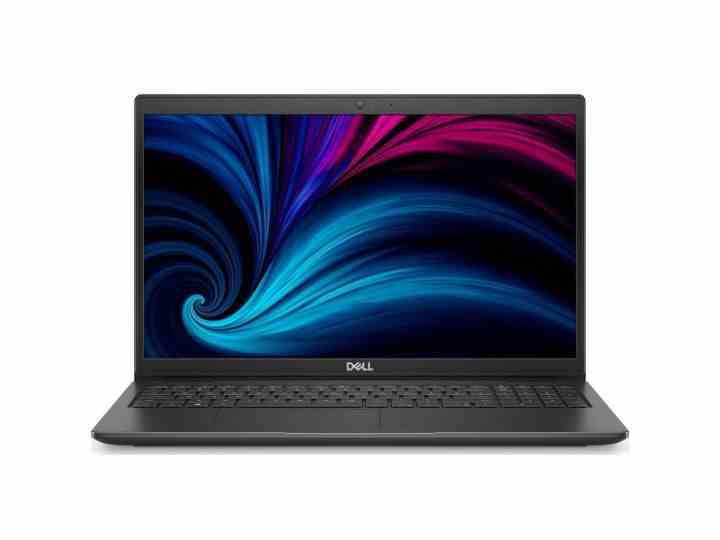 Dell Latitude 3520-Laptop auf weißem Hintergrund.