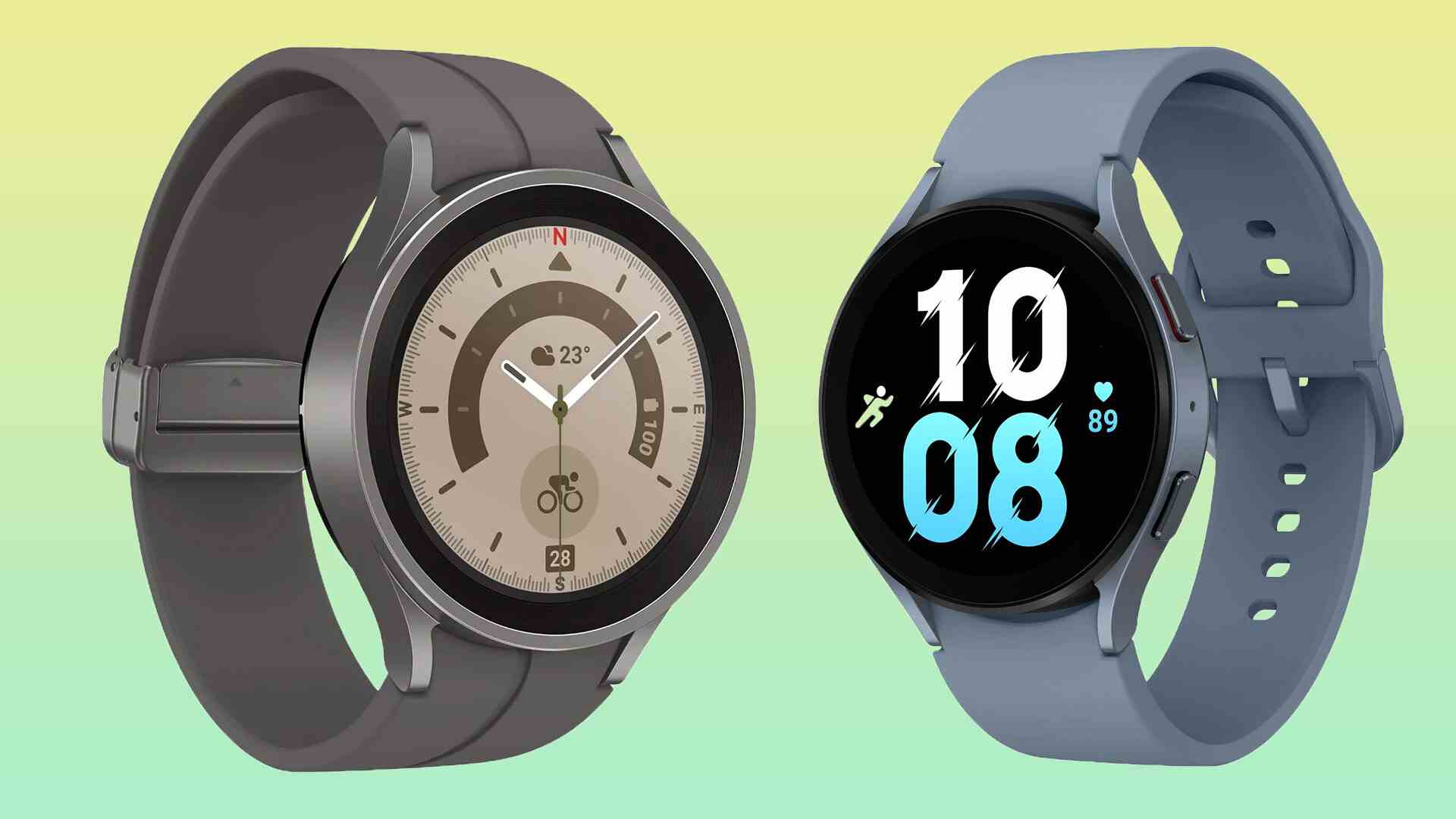 Galaxy Watch 5 Pro (links) und Galaxy Watch 5 (rechts)