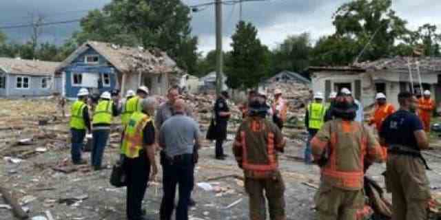 Bei der Explosion in einem Haus in Evansville im US-Bundesstaat Indiana sind drei Menschen ums Leben gekommen.