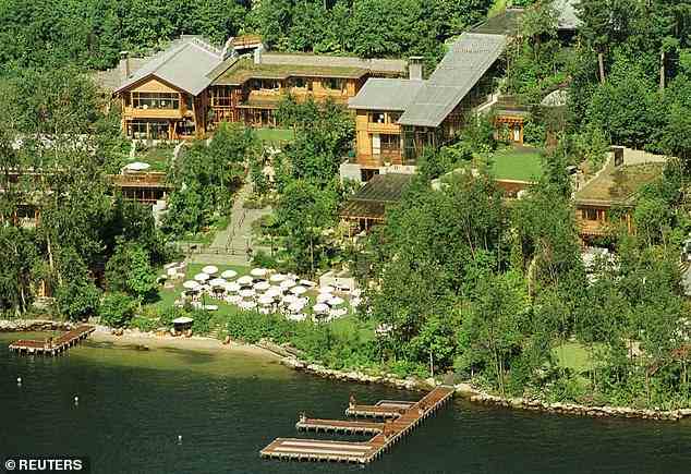 Bill and Melinda Gates' home in Medina, Washington which cost more than $60million and took four-years to build