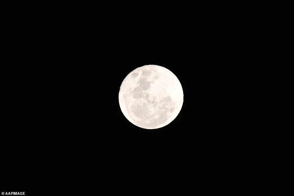 In 2022, there have been three supermoons so far according to the Old Farmer's Almanac, on May 16, June 14 and July 13, and the fourth and final supermoon is due on August 11. Pictured is July's supermoon from Sydney