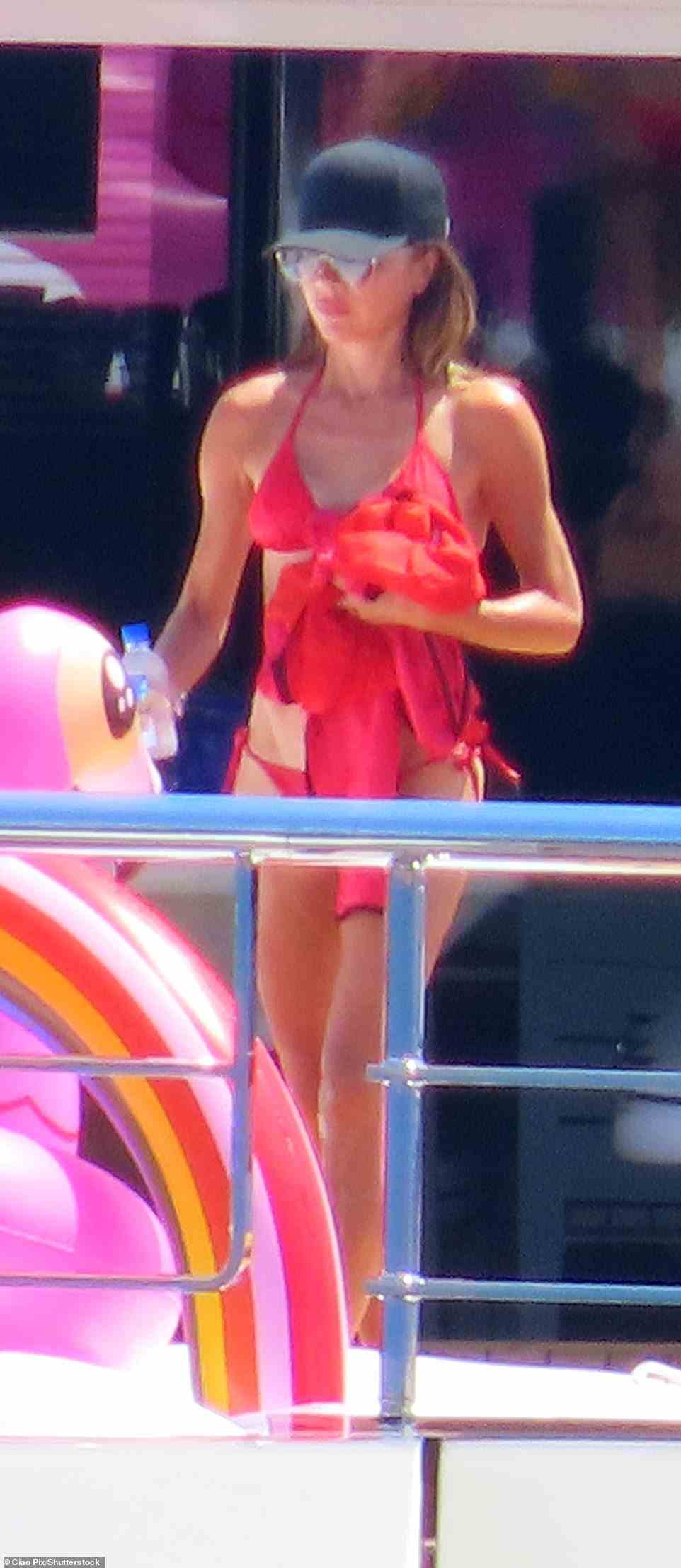 Victoria Beckham, 48, has not been shy this summer - being photographed numerous times in barely-there bikinis and figure-hugging one-pieces while vacationing with her husband, David Beckham, and their kids last month