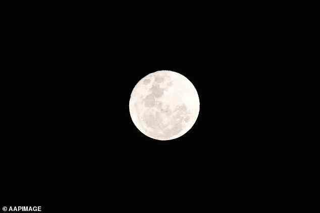 In 2022, there have been three supermoons so far according to the Old Farmer's Almanac, on May 16, June 14 and July 13, and the fourth and final supermoon is due on August 11. Pictured is July's supermoon from Sydney
