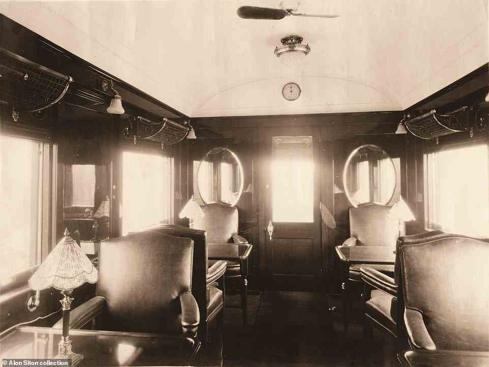 This is the 'sumptuous interior' of Palestine Railways saloon No. 98, built by Birmingham Railway Carriage & Wagon (BRC&W) in 1922, the book explains. Her famous passengers have included Emperor Haile Selassie of Ethiopia and Sir Winston Churchill, the authors add. BRC&W, we're told, was founded in the 1850s 'and enjoyed an international reputation for its vehicles'. The example of its work above is now preserved at the Israel Railways Museum, Haifa