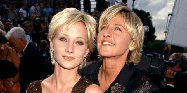 Anne Heche, links, und Ellen DeGeneres waren drei Jahre zusammen, bevor sie sich im Jahr 2000 trennten.