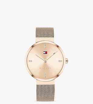 PERFEKTES TIMING: Diese elegante Tommy Hilfiger Damen-Armbanduhr in Roségold hält mit Sicherheit lange.  John Lewis: 159 £ H. Samuel: 125 £ ERSTATTUNGSFÄHIGE DIFFERENZ: 34 £