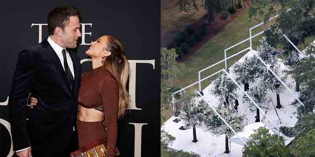 Jennifer Lopez und Ben Affleck haben sich auf ihr dreitägiges Hochzeitsspektakel vorbereitet.  Das wird das Paar sagen "Ich tue," wieder, aber dieses Mal in einer aufwändigeren Umgebung auf Afflecks 8,9 Millionen Dollar teurem Anwesen in Georgia. 