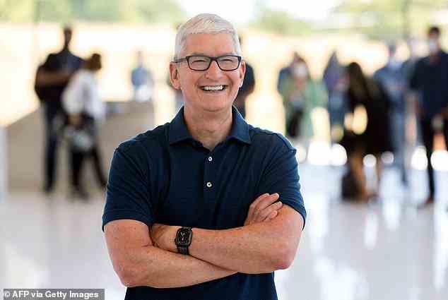 Tim Cook von Apple kam mit einer Entschädigung von 853 Millionen Dollar auf den dritten Platz