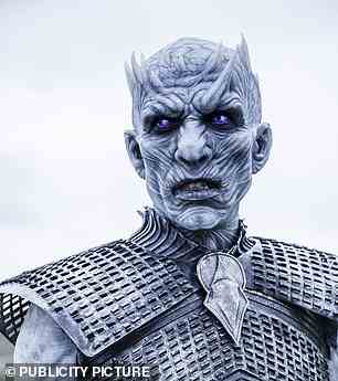 The 'Night King' (pictured) is a 'White Walker' - a humanoid creature that is accompanied by intense cold - but is distinguished from others of his species by the small horns on his head
