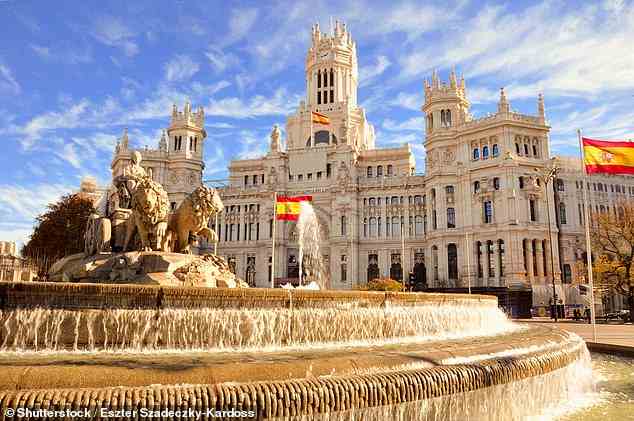 Michael bemerkt, dass seine spanische Lieblingsstadt Madrid ist (im Bild).  „Die Lebensweise dort ist gut“, sagt er
