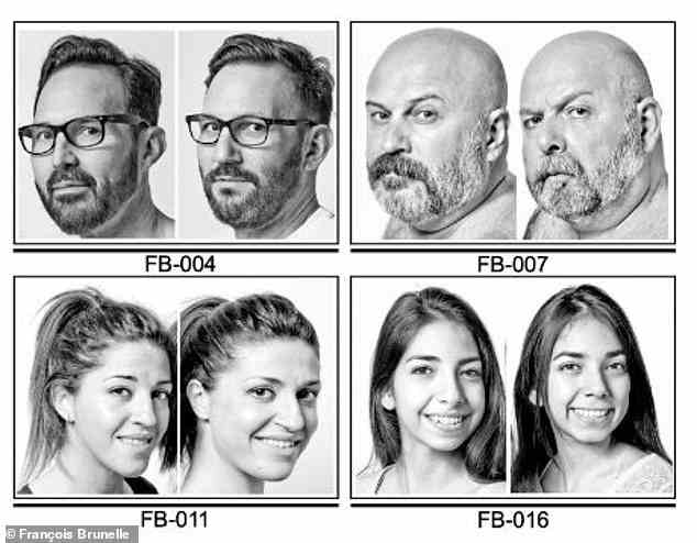 Für die Studie rekrutierte das Team 32 gleichartige Paare, die von Francois Brunelle fotografiert wurden, einem kanadischen Künstler, der seit 1999 Doppelgänger knipst