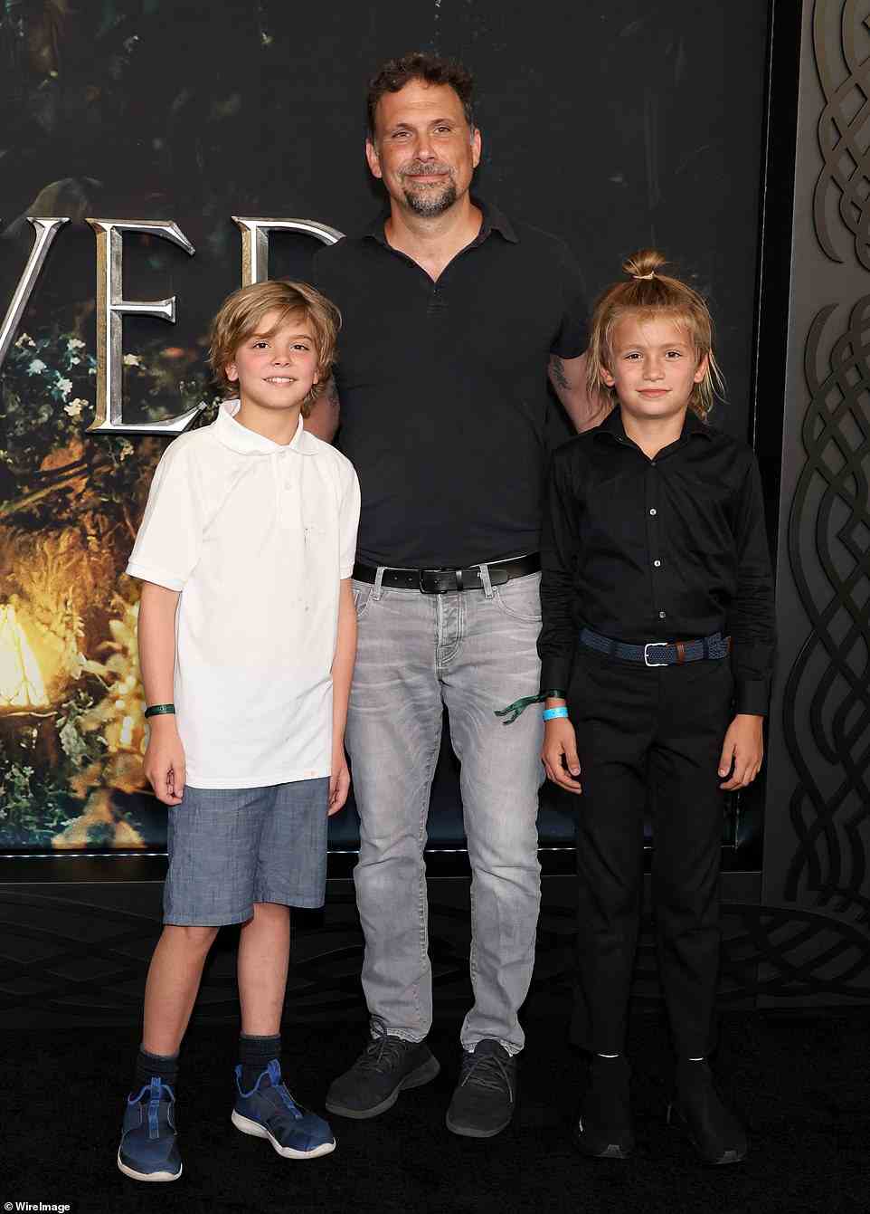 Clueless alum! FBI star Jeremy Sisto wore a black Polo shirt and grey jeans as he brought his 10-year-old son Bastian Kick (R) as well as one of his pals (L) to the screening