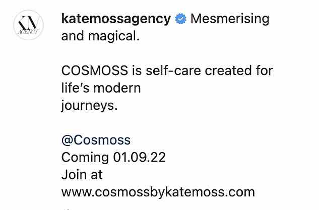 Attention grabbing! The supermodel posted the artistic black-and-white footage of herself to promote her new wellness brand Cosmoss