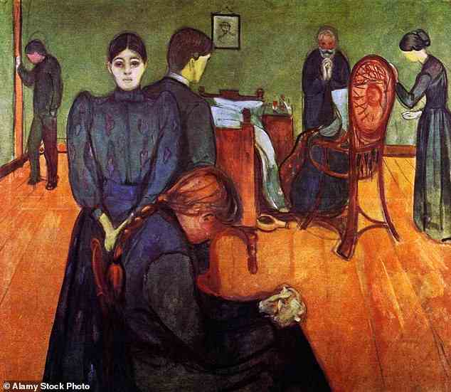 Nigel bewundert „traumhafte“ Gemälde von Edvard Munch in der Neuen Nationalgalerie.  Oben ist das Gemälde The Mortuary Room des Künstlers von 1892 zu sehen