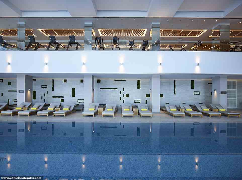 The hotel's impressive indoor pool and gym. Rooms cost from £126 per night