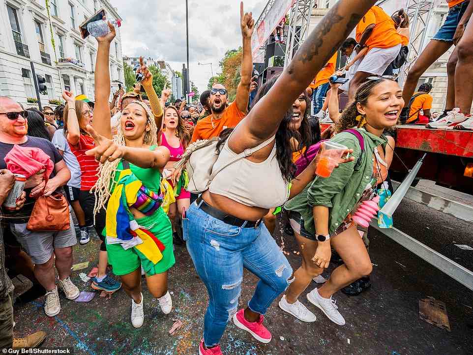 Large crowds enjoy the music on 'Childrens' day - Notting Hill Carnival returns after the covid hiatus