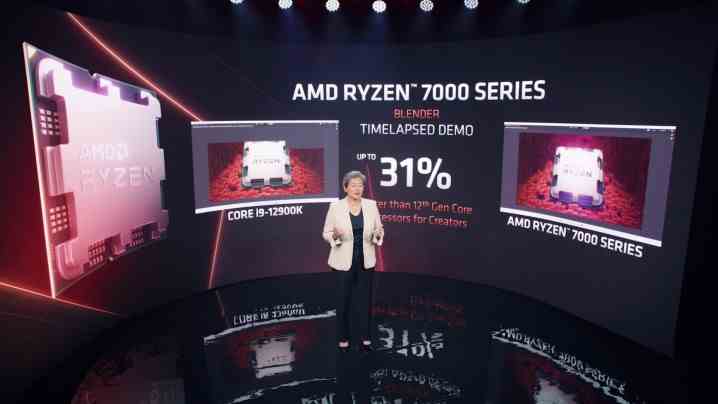 AMD Ryzen 7000-Benchmark in Blender.
