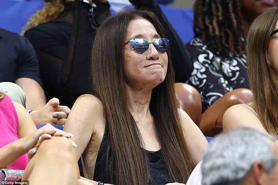 Vera Wang looks on prior to the match between Serena Williams of the United States and Danika Kovinic of Montenegro