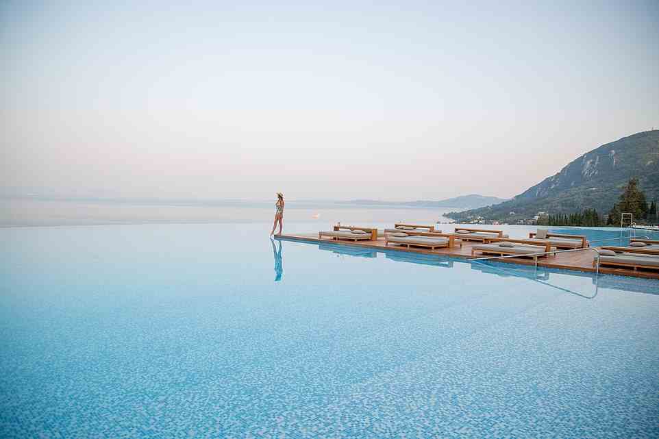Ted Thornhill checks into Angsana Corfu, which has a sensational infinity pool (pictured above)