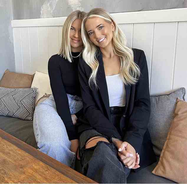 Kim Haberley (left), a hairdresser and owner of Boho Blonde, and marketing manager Tayla Cron (right), 26, launched Filtered Beauty to sell easy-to-fit shower purifiers that prevent 'hard water' from causing damage to hair and skin over time