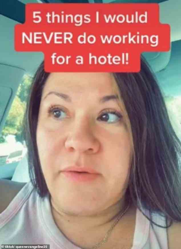 TikTok-Nutzerin Evangeline hat ein Video über ihre Erfahrungen bei der Arbeit in einem amerikanischen Hotel geteilt und darüber, worauf Sie bei der Buchung Ihres nächsten Zimmers achten sollten