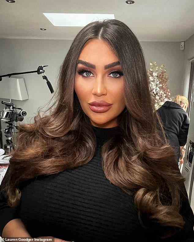 Awful: Lauren Goodger was seen in public for the first time on Thursday following an alleged attack which left her with a 'fractured eye socket'