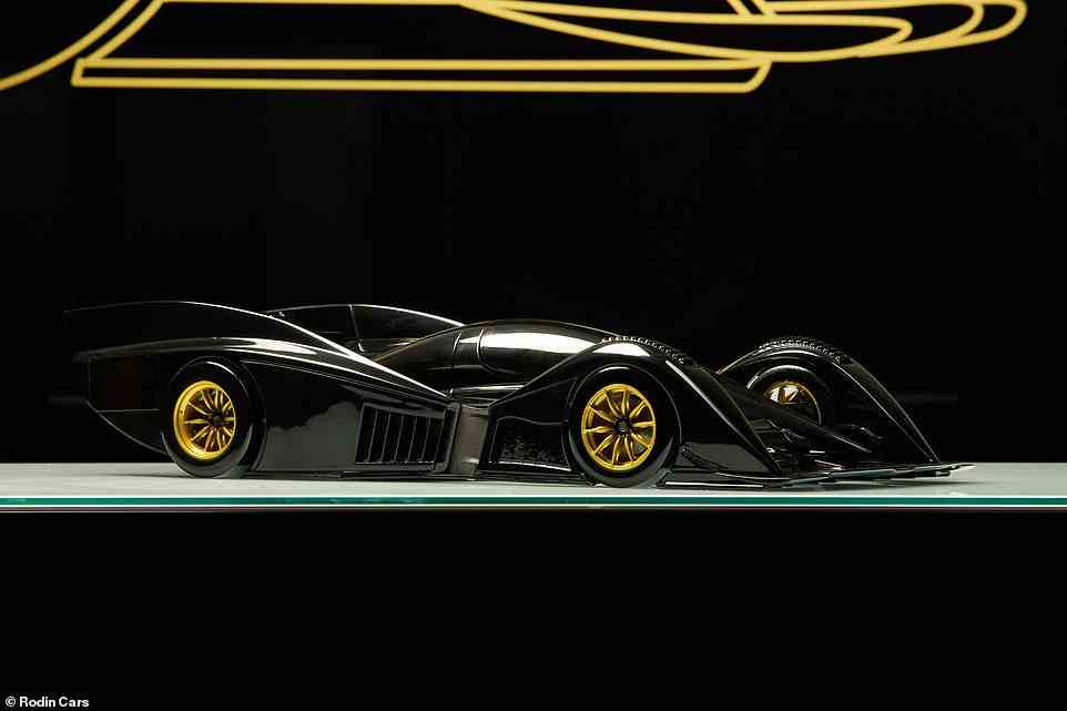 If Batman wanted a track car: This is the Rodin FZero - a 'no limits' vehicle being produced 'without restriction' for customers who want to clock the fastest times possible around a circuit. It will go into production next year, the New Zealand brand says