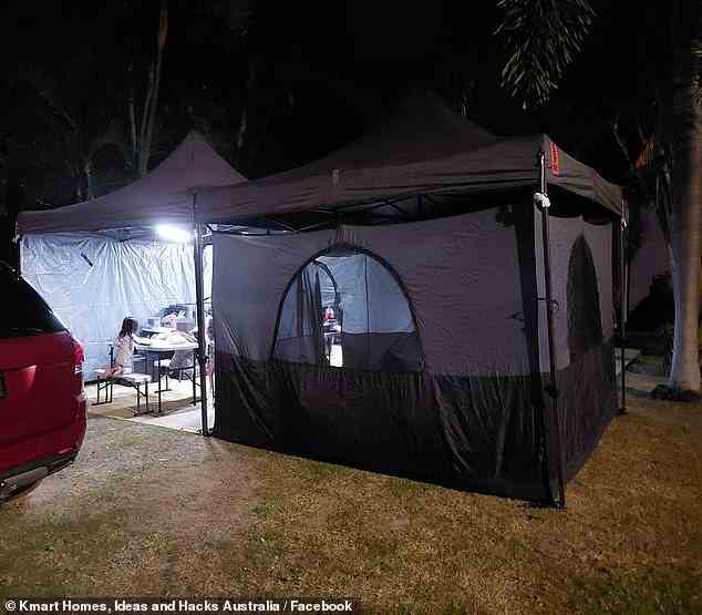 Eine Mutter von sechs Kindern hat andere Camper beeindruckt, nachdem sie Bilder des epischen Camping-Setups ihrer Familie mit günstigen Käufen geteilt hat