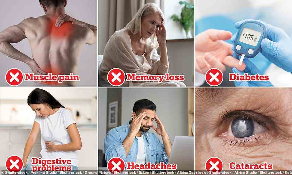 Millions are able to live normal lives thanks to the cholesterol-busting effects of statins but the drugs have been linked to numerous side-effects that put some off the medication. However, many of these supposed symptoms — including memory loss, diabetes and headaches — may actually be a result of other lifestyle factors, experts have found
