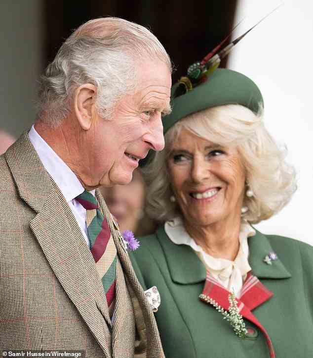 Although her Majesty was unable to join Prince Charles (left) and Camilla (right) as they attended today's event, it was live streamed so she could watch from the comfort of Balmoral