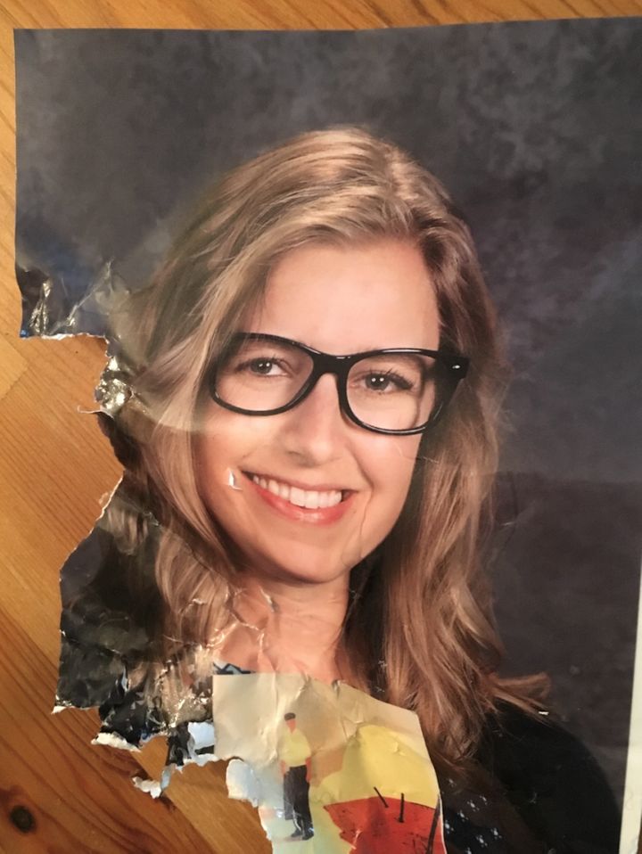 "This school picture that my dog chewed up is a symbolic representation of what it feels like to be a teacher right now," the author writes.